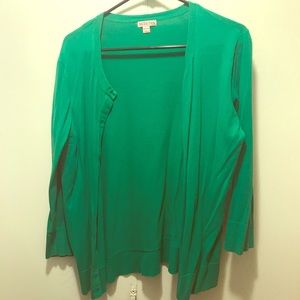 Bright green button down cardigan